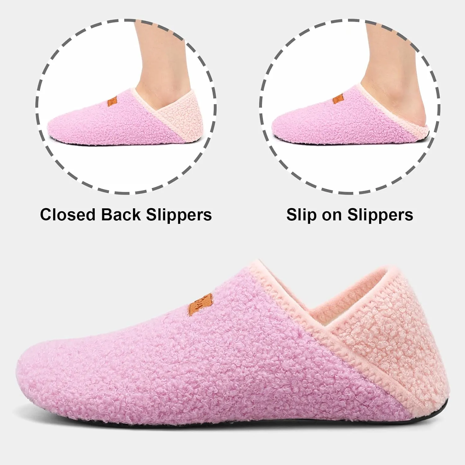 Fires Womens Mens Slippers with Rubber Sole Soft-Lightweight House Slipper Socks Around House Shoes Non Slip Indoor/Outdoor