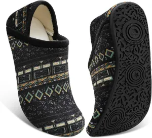 Fires Womens Mens Slippers with Rubber Sole Soft-Lightweight House Slipper Socks Around House Shoes Non Slip Indoor/Outdoor