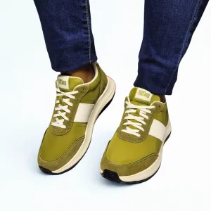 Fitflop F-MODE FLOW FABRIC/SUEDE/LEATHER FLATFORM camo/green sneaker