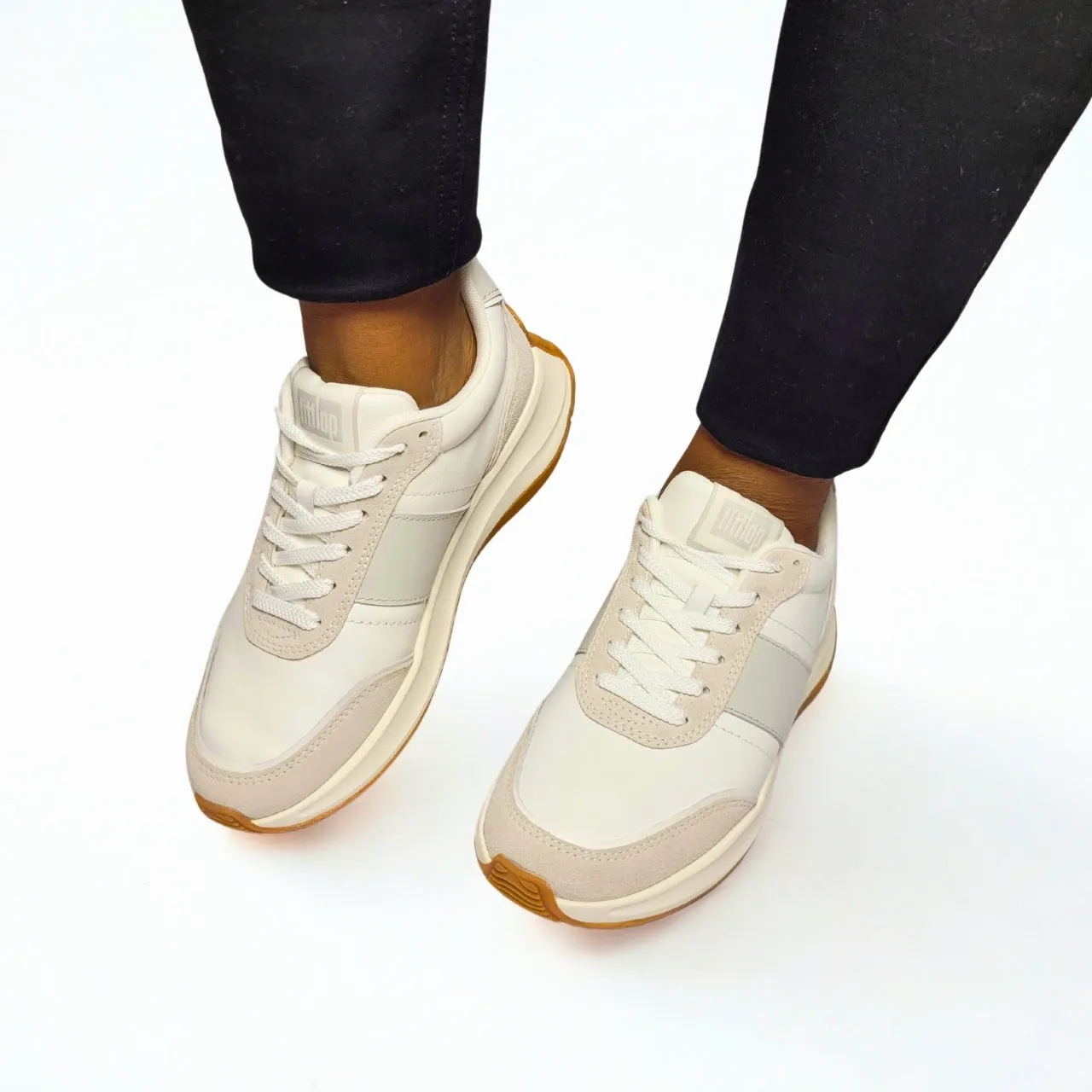 Fitflop F-MODE FLOW FABRIC/SUEDE/LEATHER white sneaker