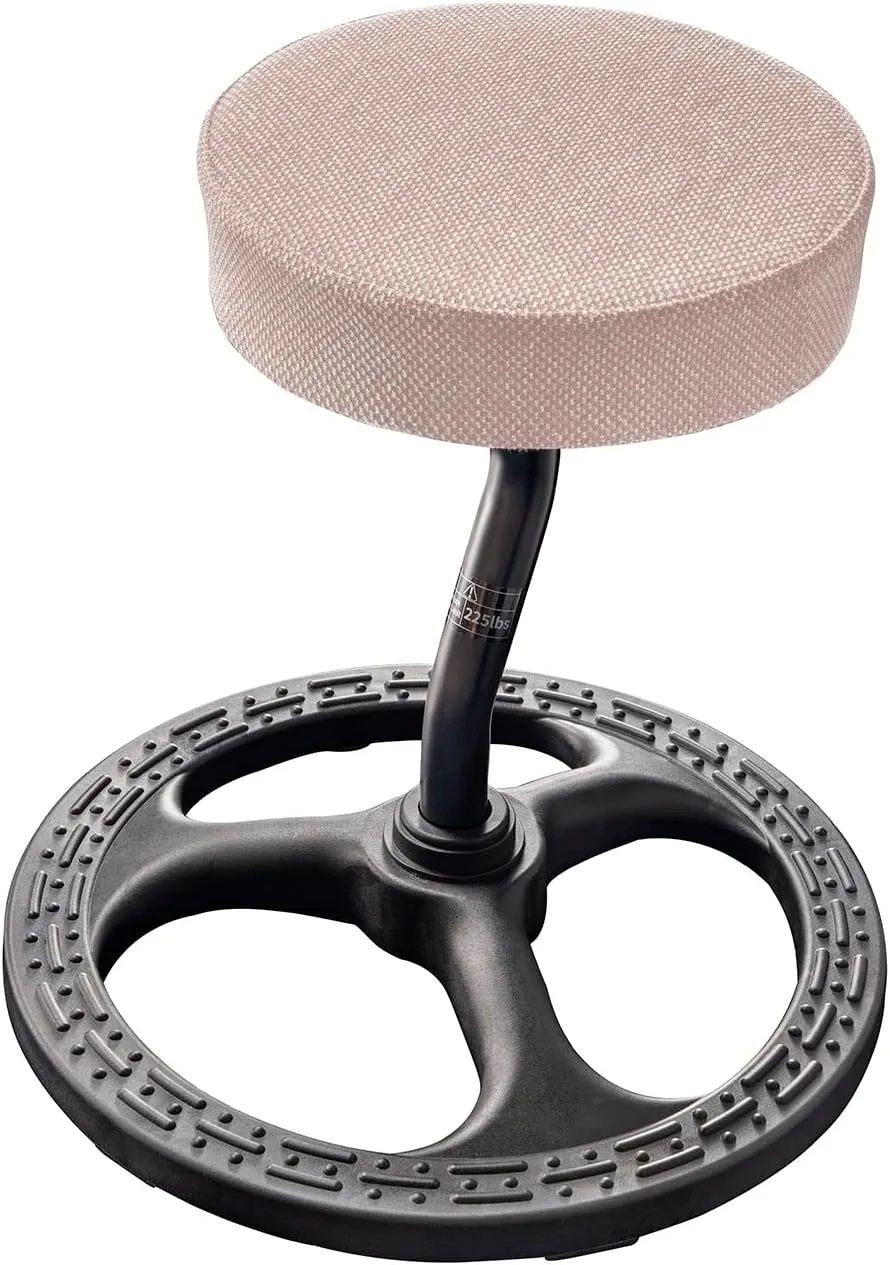 Fitness Seat, ADHD Chair Stool for Stability, Balance, Yoga, Office, School, Wellness, Active Sitting with Non-Slip Base and Washable Seat Cover