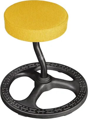 Fitness Seat, ADHD Chair Stool for Stability, Balance, Yoga, Office, School, Wellness, Active Sitting with Non-Slip Base and Washable Seat Cover