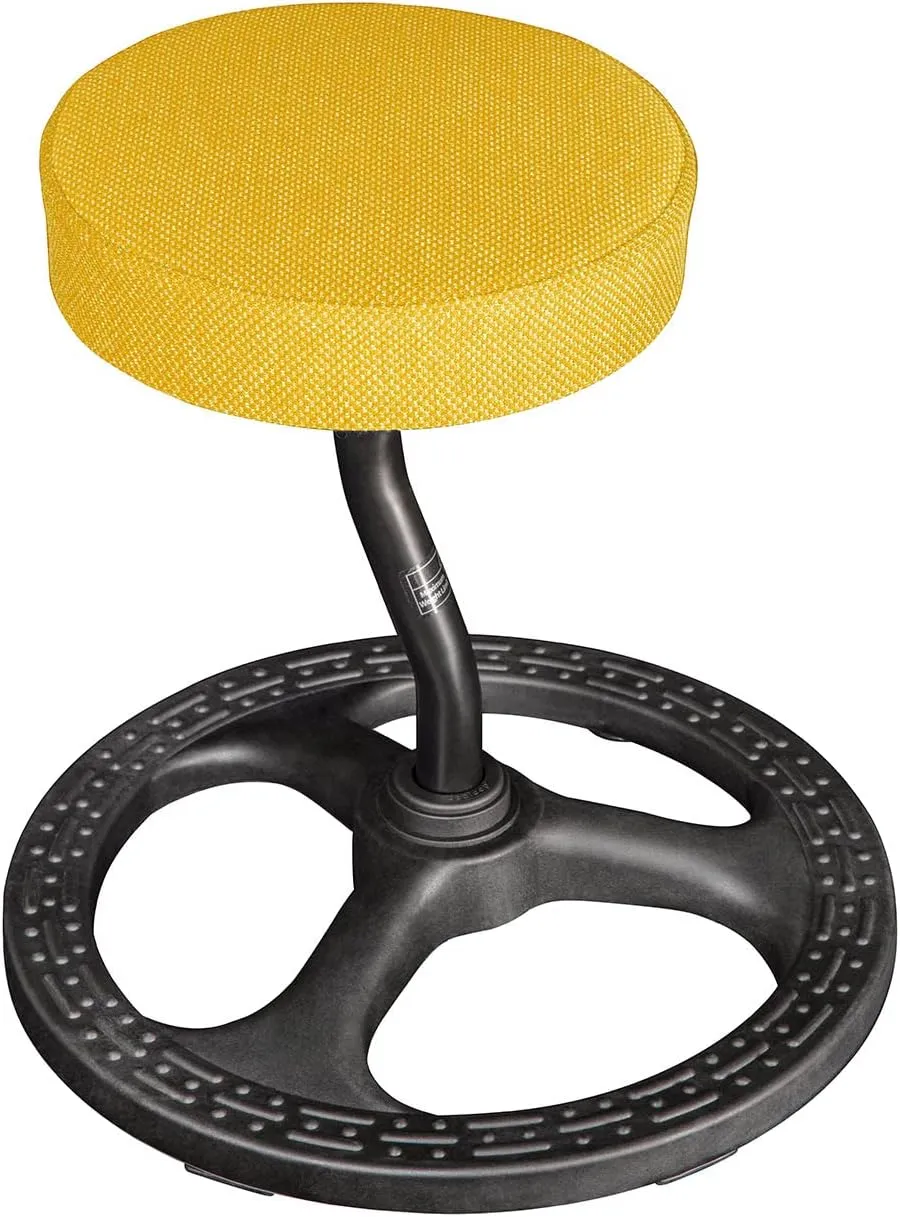 Fitness Seat, ADHD Chair Stool for Stability, Balance, Yoga, Office, School, Wellness, Active Sitting with Non-Slip Base and Washable Seat Cover
