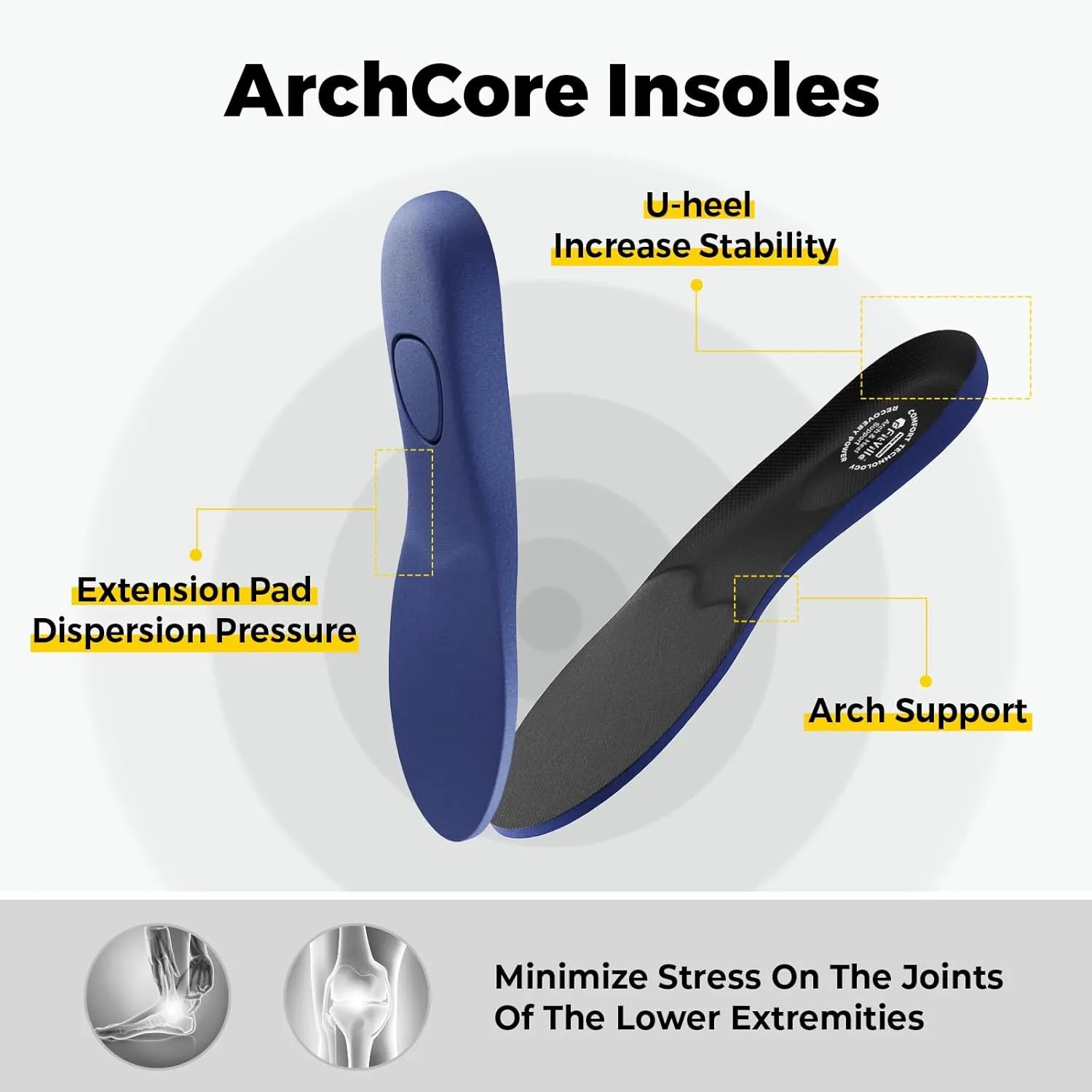 FitVille Men's Extra Wide Slip on Walking Shoes with Arch Support Men Slip on Sneakers for Foot Pain Relief-Stepease V2