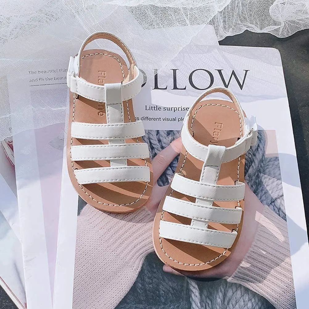 Flaryzone Toddler/Little Kids' Classic Rome Open-Toe Flat Sandals
