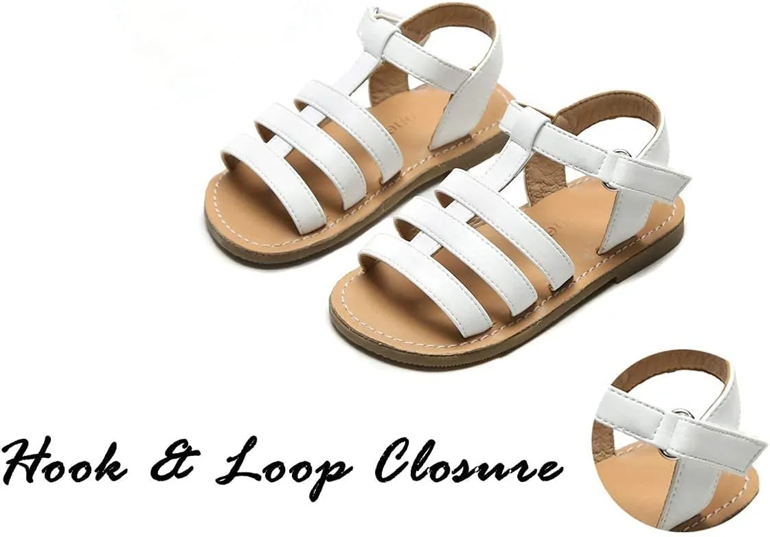Flaryzone Toddler/Little Kids' Classic Rome Open-Toe Flat Sandals