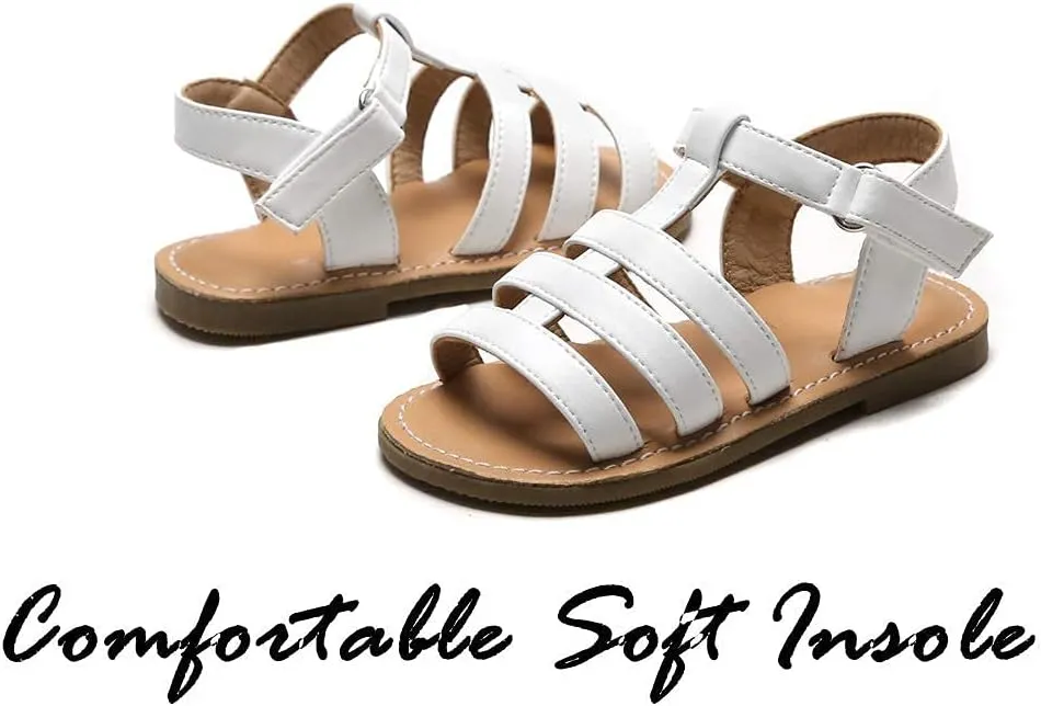 Flaryzone Toddler/Little Kids' Classic Rome Open-Toe Flat Sandals