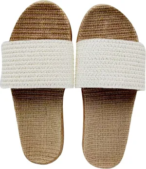 Flat bottom slippers Beach non-slip linen shoes Comfortable indoor shoes Open flip-flops