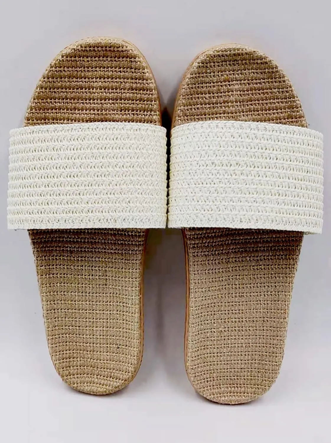 Flat bottom slippers Beach non-slip linen shoes Comfortable indoor shoes Open flip-flops