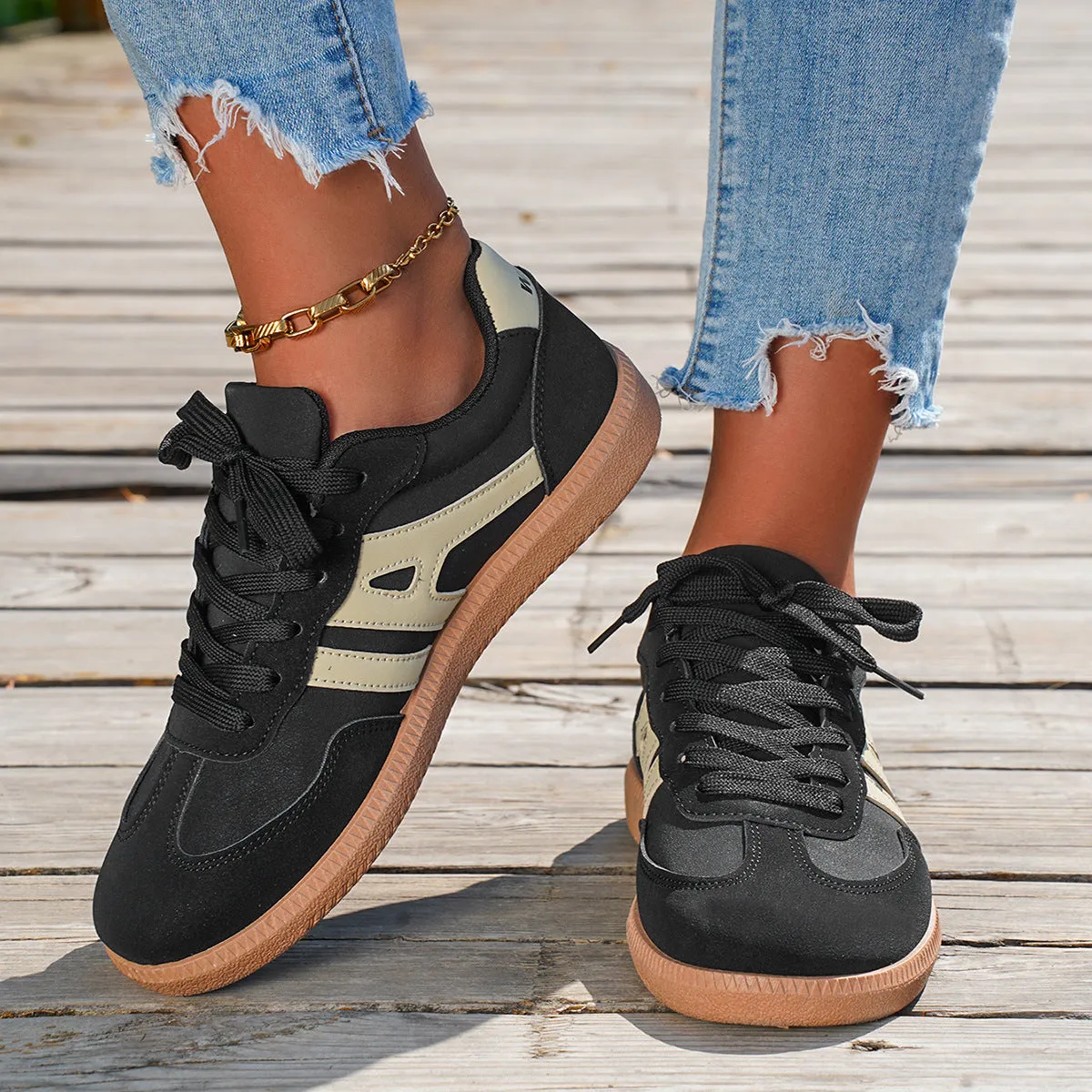 Flat Lace-up Non-Slip Shoes