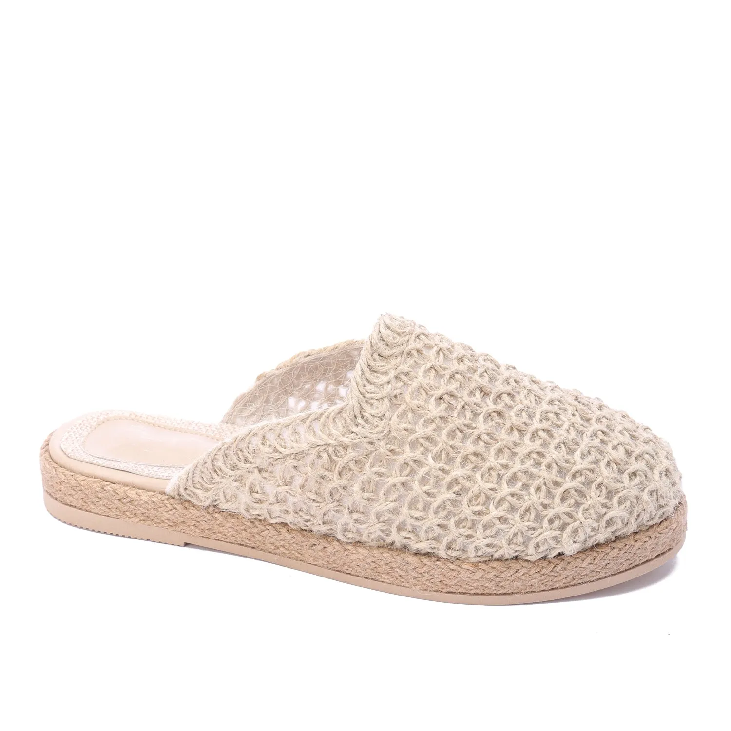 Flat Sole Slip-On Clogs-Beige
