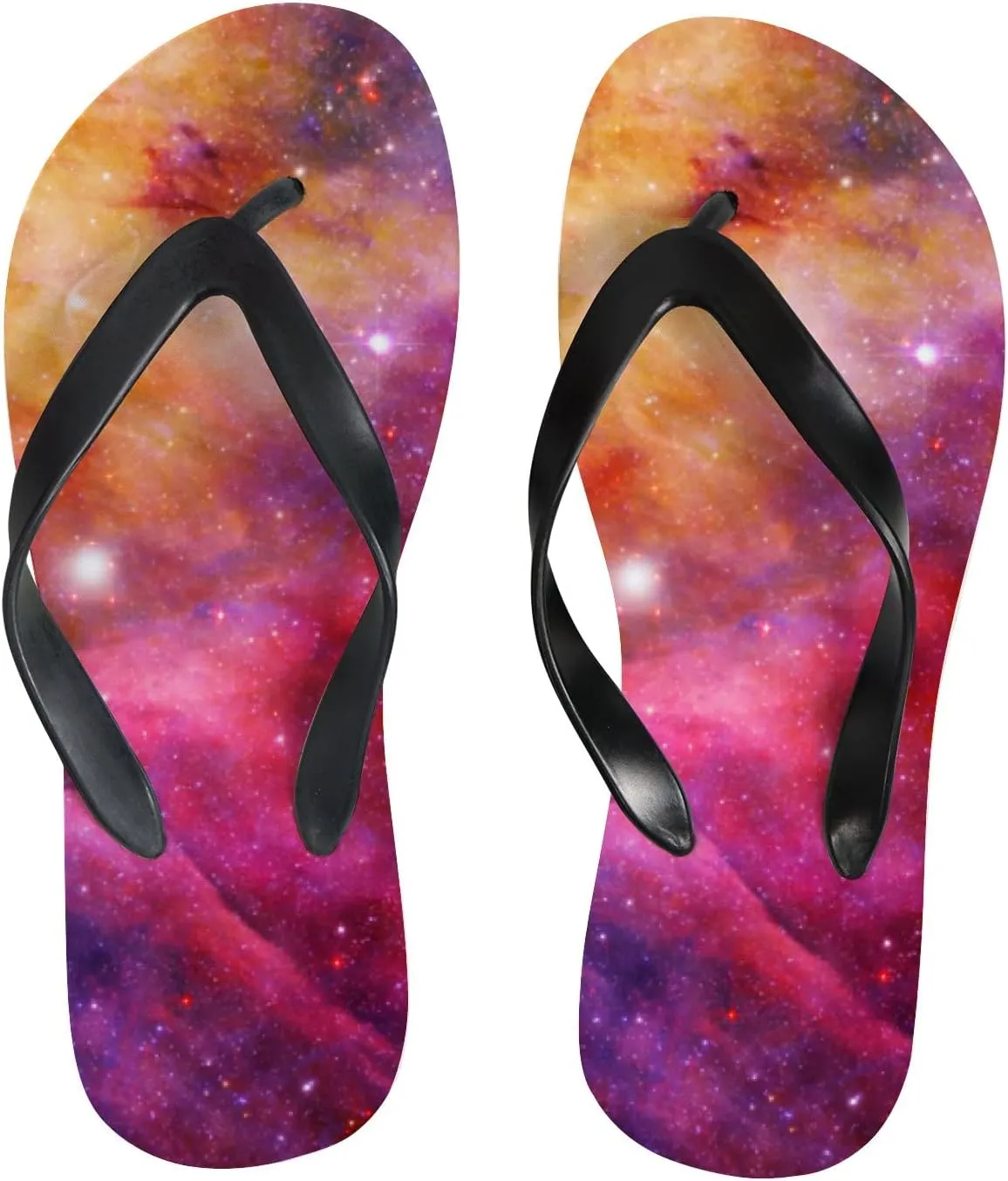 Flip Flops Universe Space Stars Nebula Cloud Slide Sandals Summer Beach Slippers Thong Sandal Casual Yoga Mat Flat Slides for Women Men