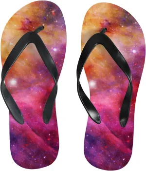 Flip Flops Universe Space Stars Nebula Cloud Slide Sandals Summer Beach Slippers Thong Sandal Casual Yoga Mat Flat Slides for Women Men