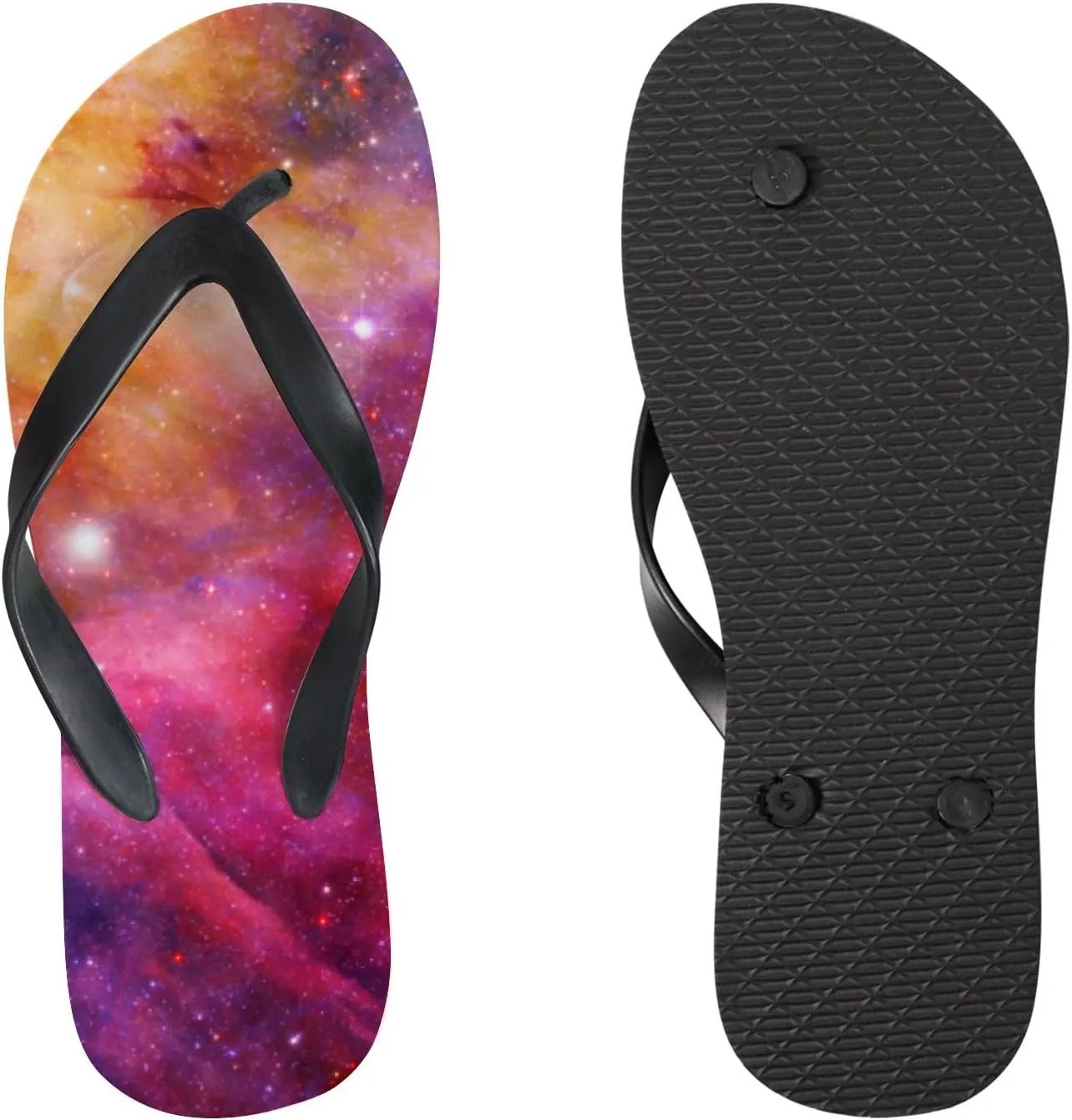 Flip Flops Universe Space Stars Nebula Cloud Slide Sandals Summer Beach Slippers Thong Sandal Casual Yoga Mat Flat Slides for Women Men