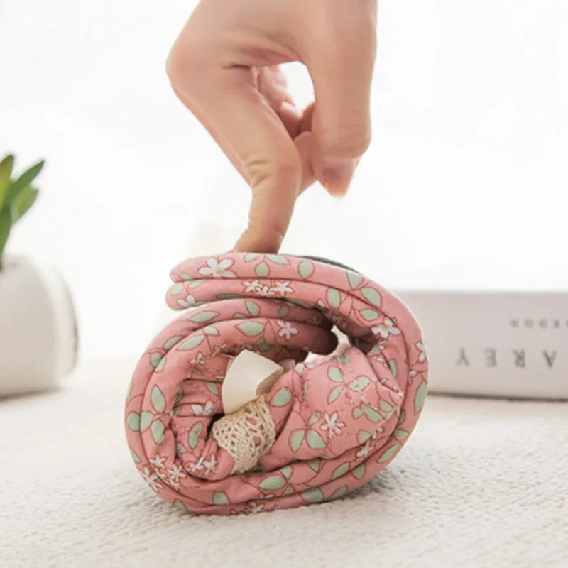 Floral Open Toe Cotton House Slippers