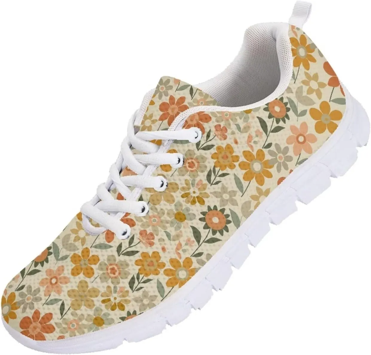 Forchrinse Daisy Unisex Running Shoes for Men Women Sports Gym Shoes Breathable Athletic Sneaker Shoe