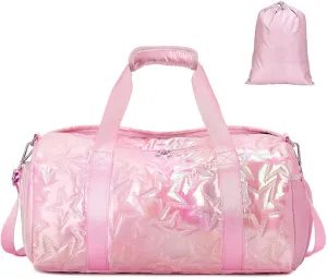 Forestfish Dance Bag For Girls, Small Gym Bag With Shoes Compartment Weekender Overnight Bag For Travel Lightweight Waterproof