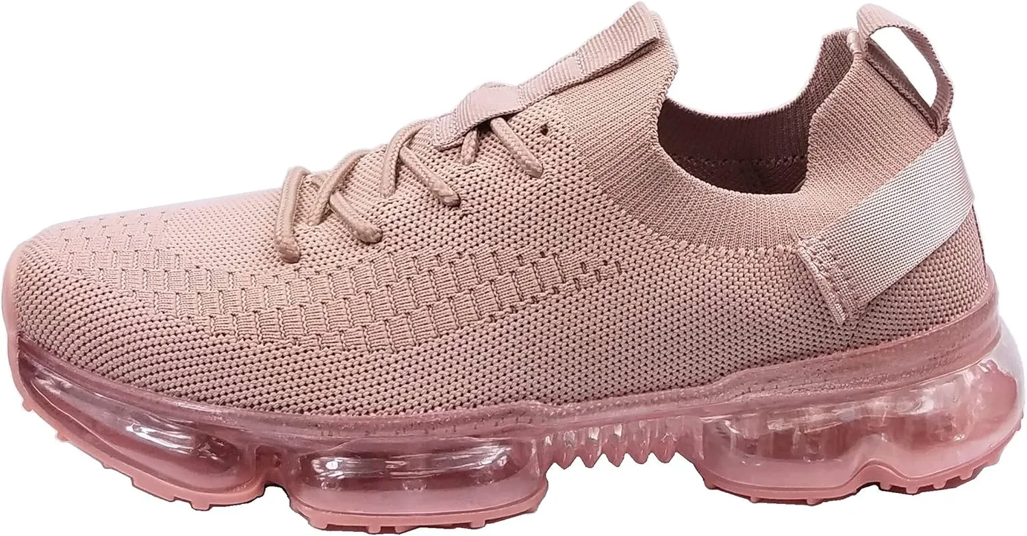 Forever Link Womens Air Cushion Fashion Sneakers Breathable Lightweight Walking Shoes