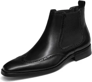 FRASOICUS Men's Chelsea Boots Mens Genuine Leather Dress Boots