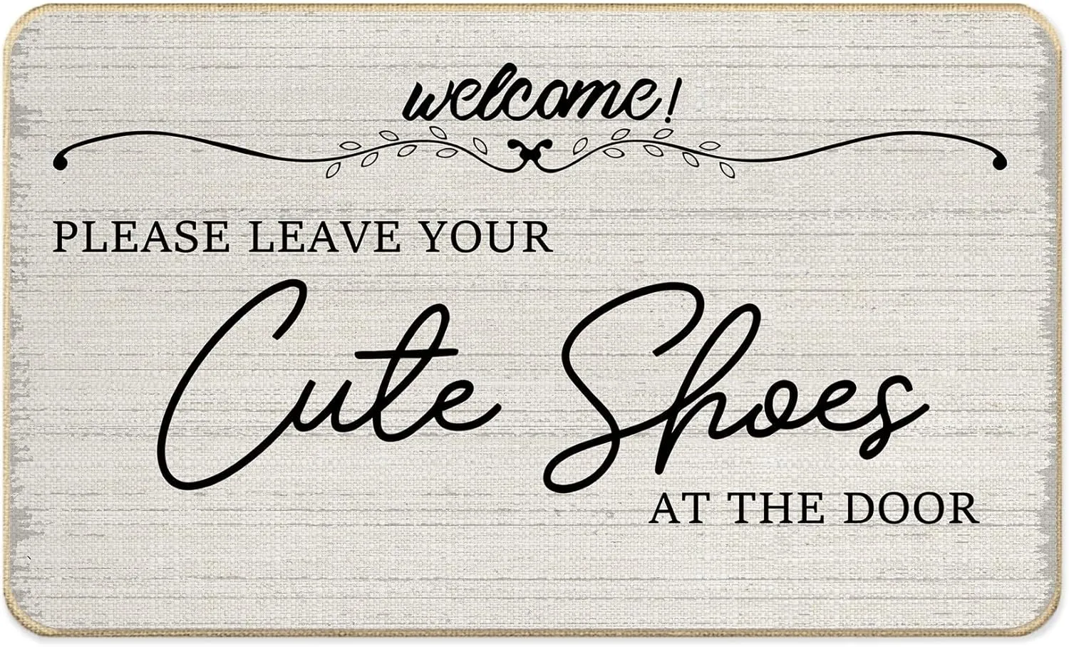 Funny Welcome Mat, Please Leave Your Cute Shoes at The Door Door Mat for Front Door Outdoor Outside Entrance Porch, Funny Door Mats Outside, 17x30 Inches