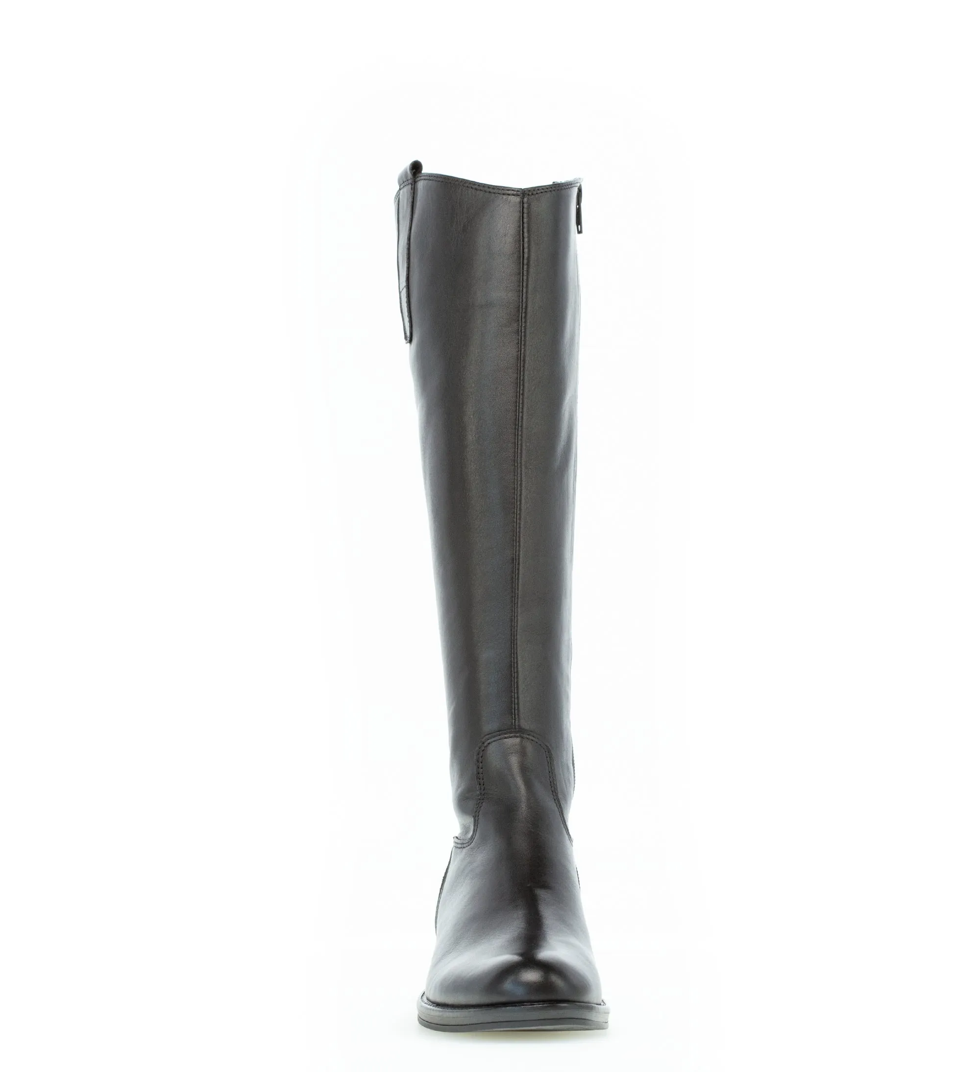 GABOR - 71.608.27 LOW HEEL LONG BOOT - BLACK LEATHER