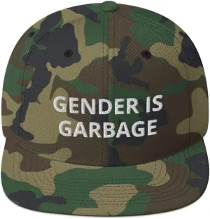 Gender is Garbage Nonbinary Non Binary Flatbrim Flat Brim Snapback Hat Cap