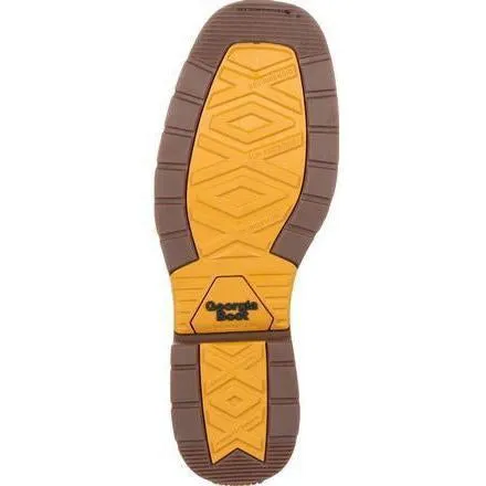 Georgia Men's Carbo-Tec Lightweight 11" Pull-On Waterproof Western Work Boot -Brown GB00266