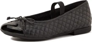 Geox Girl Plie 49 Quilted Leather Slip-On Ballet Flat Mary Jane