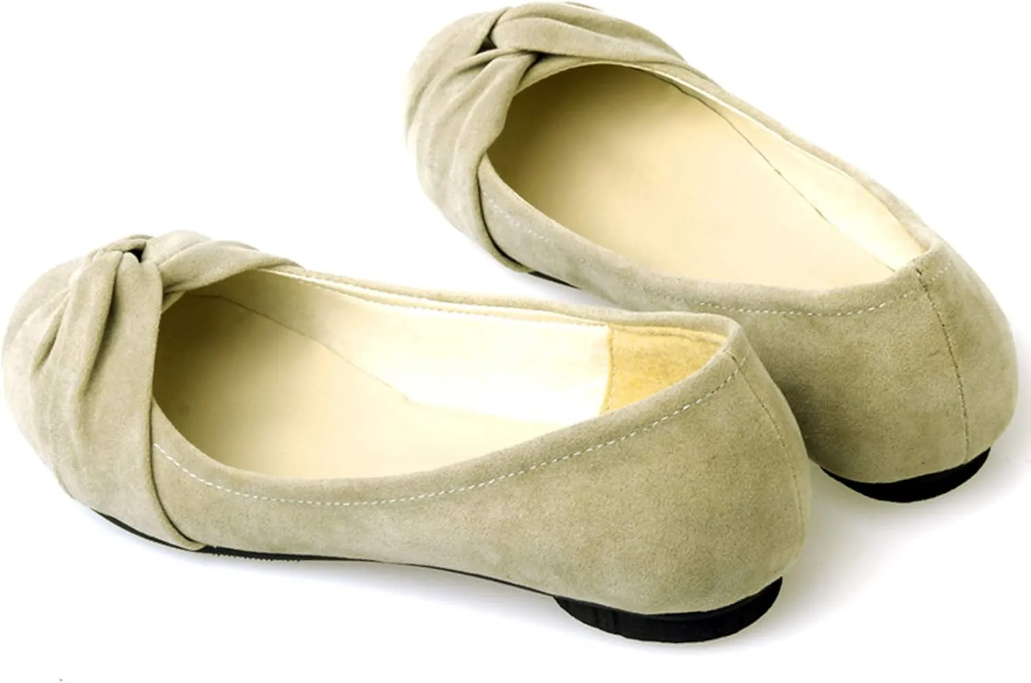 Gicoiz Round Toe Flats Womens Slip On Work Dolly Shoes