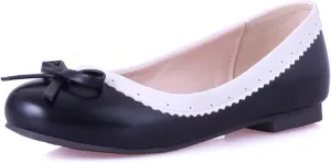 Gicoiz Women Round Toe Flats Slip On Bowtie Ballet Flats