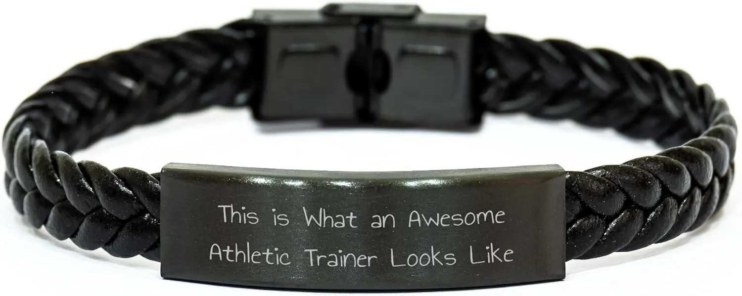 Gifts from Friends to Athletic Trainers, This Is What An Awesome Athletic Trainer Looks Like, Interlaced Leather Birthday Unique Gift for Her or Him