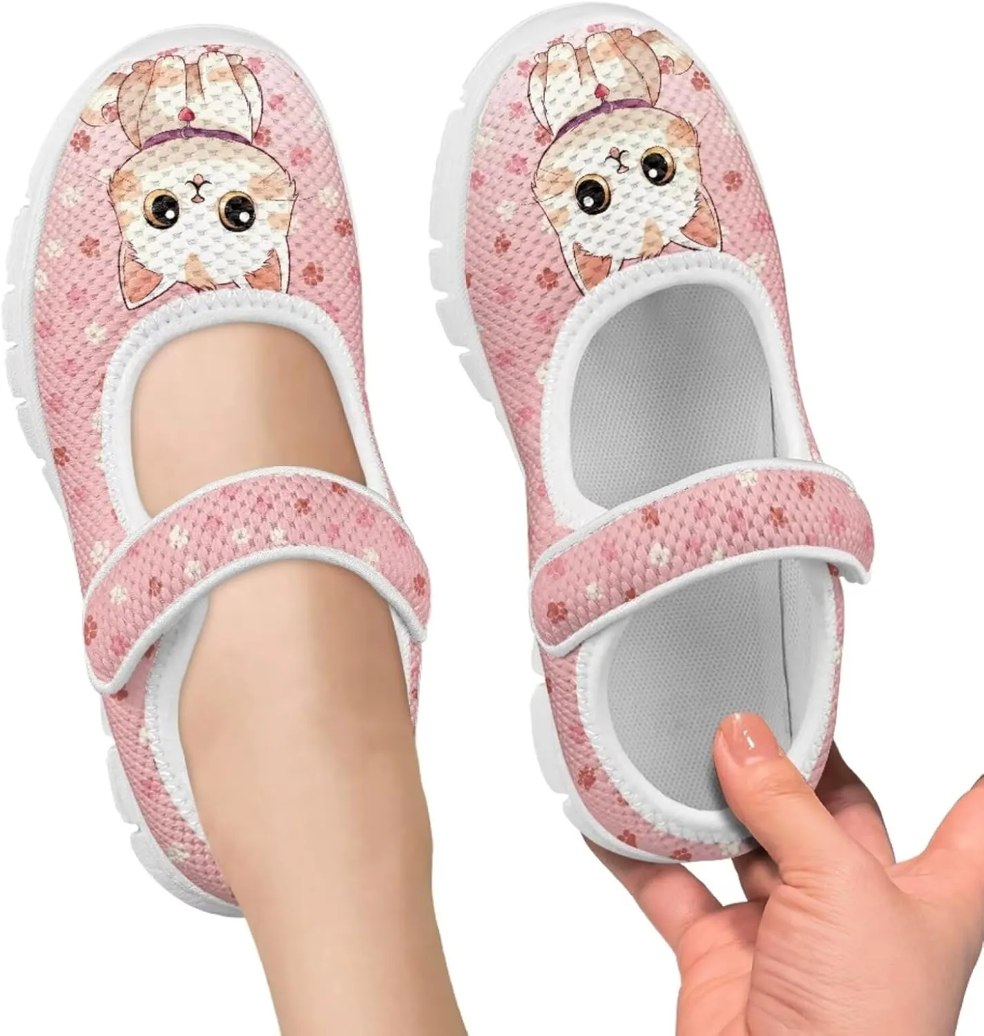 Girls Mary Jane Shoes Breathable Comfort Casual Sneaker School Wedding Party Shoes Ballet Flat