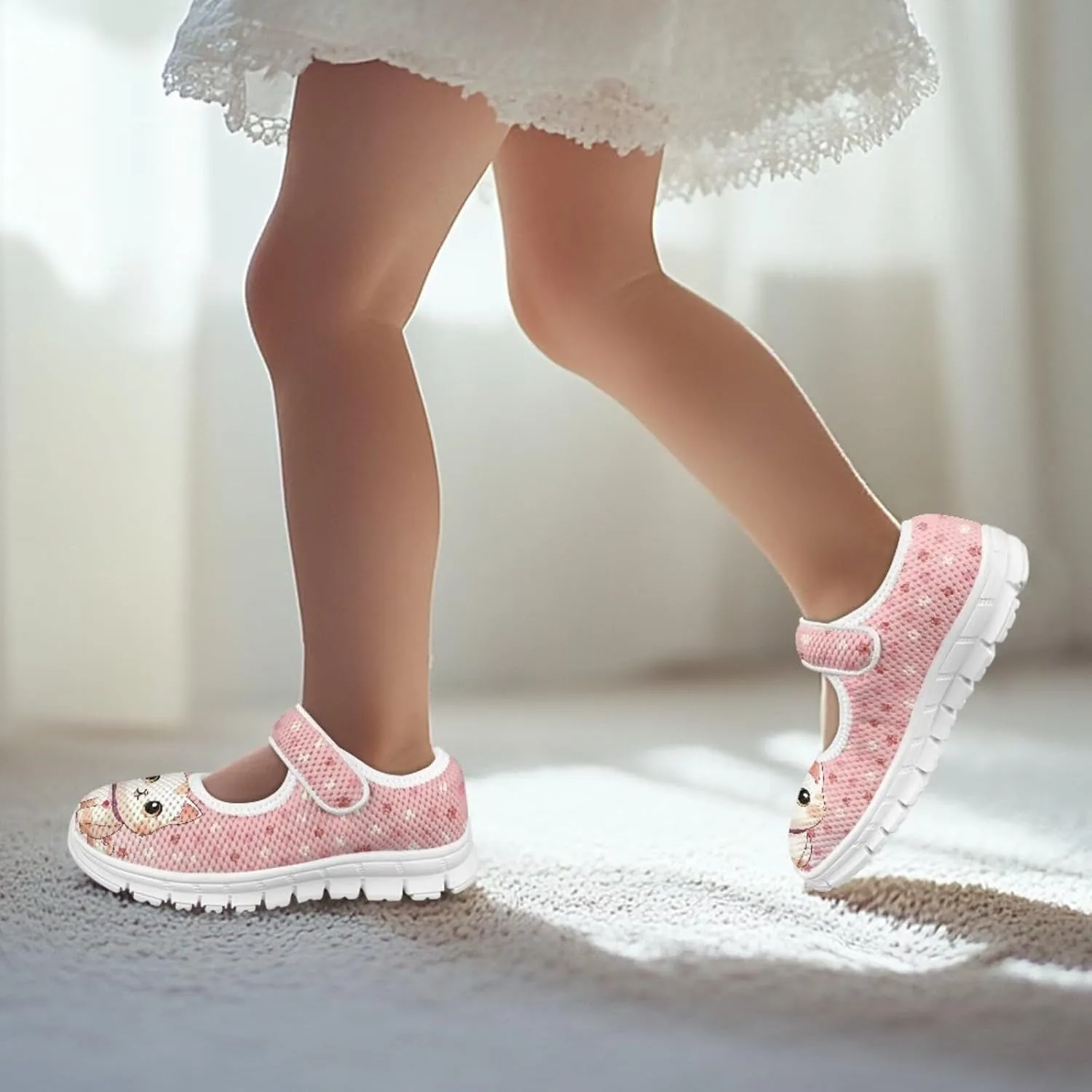 Girls Mary Jane Shoes Breathable Comfort Casual Sneaker School Wedding Party Shoes Ballet Flat