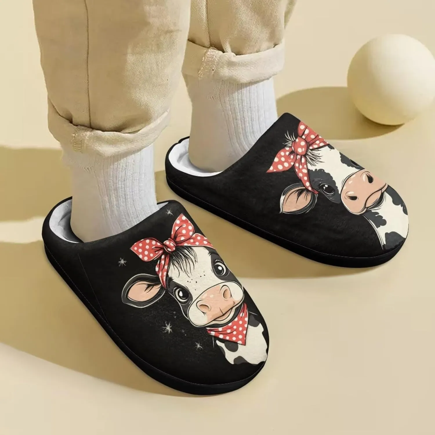 Girls Slippers Size 9-15 Kids Winter Warm Cotton Slipper Indoor Bedroom Home Slipper