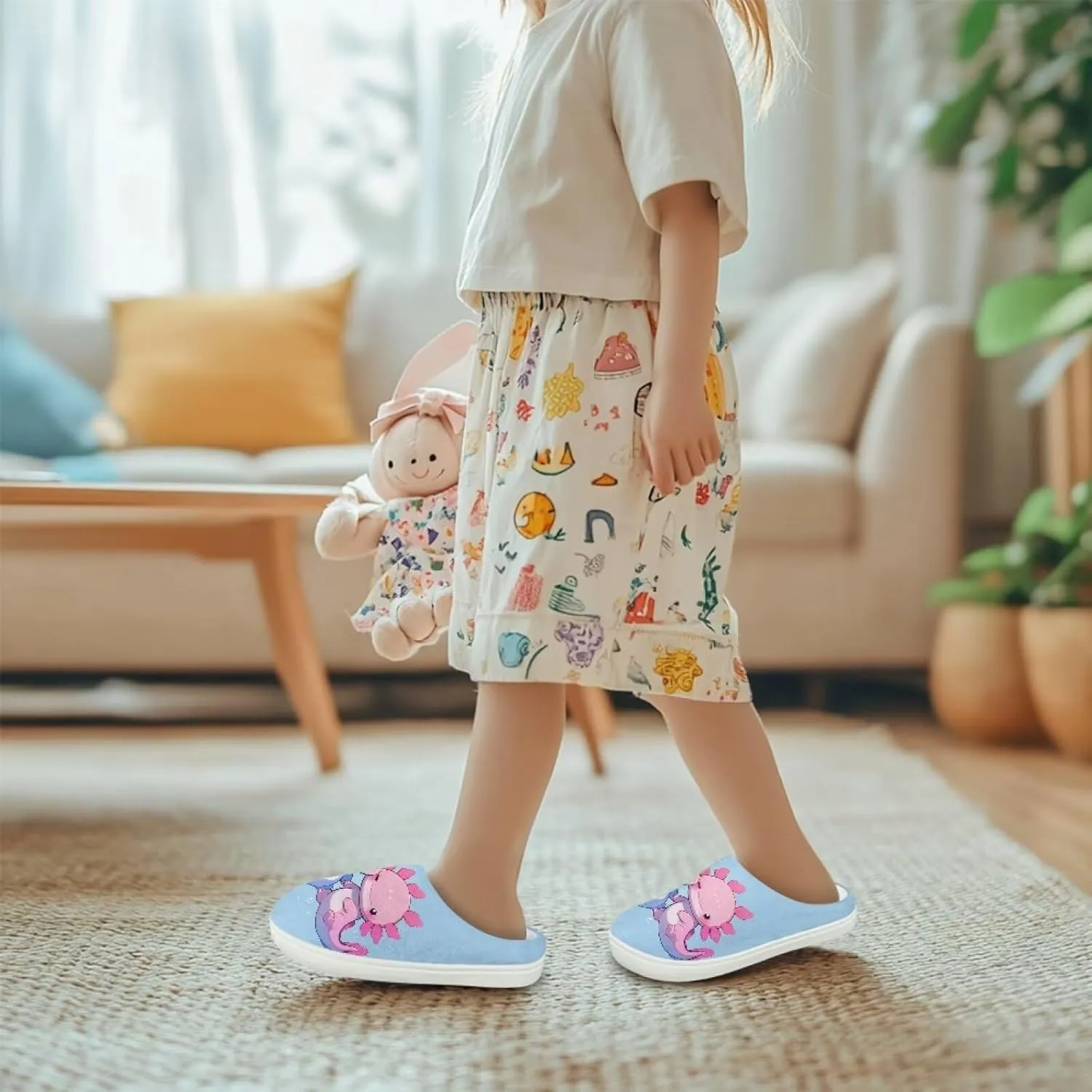 Girls Slippers Size 9-15 Kids Winter Warm Slippers Boys Indoor Outdoor Slipper Cozy Home Shoes