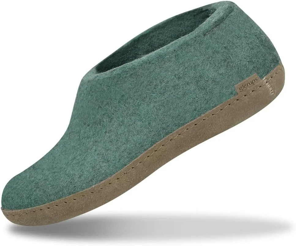 Glerups 100% Gotland Sheep Wool Boot Slipper with leather sole - Unisex