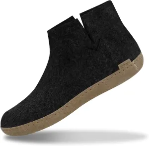 Glerups 100% Gotland Sheep Wool Boot Slipper with leather sole - Unisex