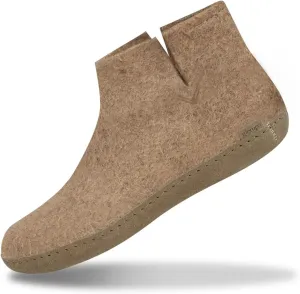 Glerups 100% Gotland Sheep Wool Boot Slipper with leather sole - Unisex