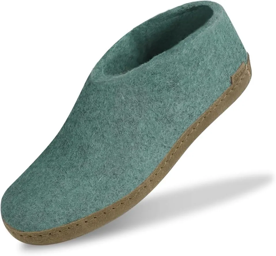 Glerups 100% Gotland Sheep Wool Boot Slipper with leather sole - Unisex