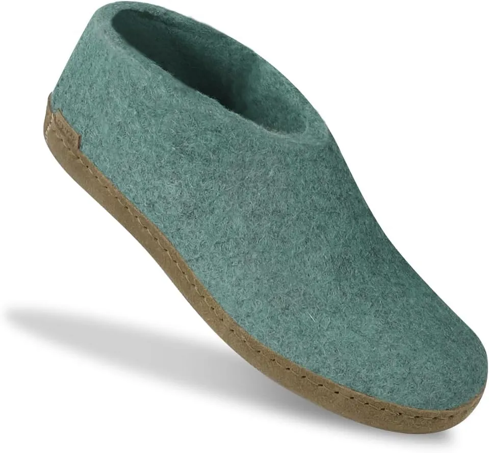 Glerups 100% Gotland Sheep Wool Boot Slipper with leather sole - Unisex