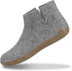 Glerups 100% Gotland Sheep Wool Boot Slipper with leather sole - Unisex