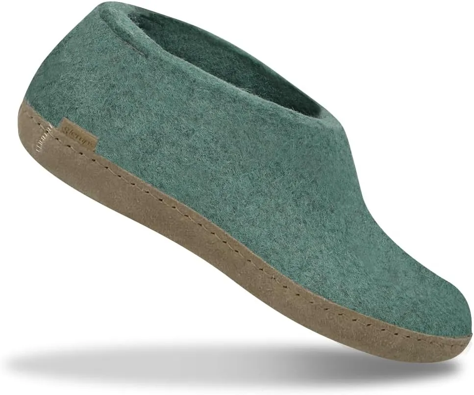 Glerups 100% Gotland Sheep Wool Boot Slipper with leather sole - Unisex