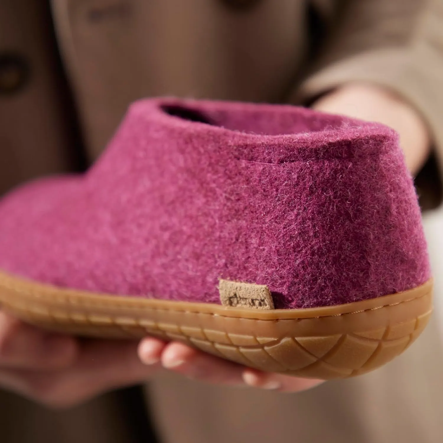 Glerups 100% Gotland Sheep Wool Shoe Slipper with rubber sole - Unisex