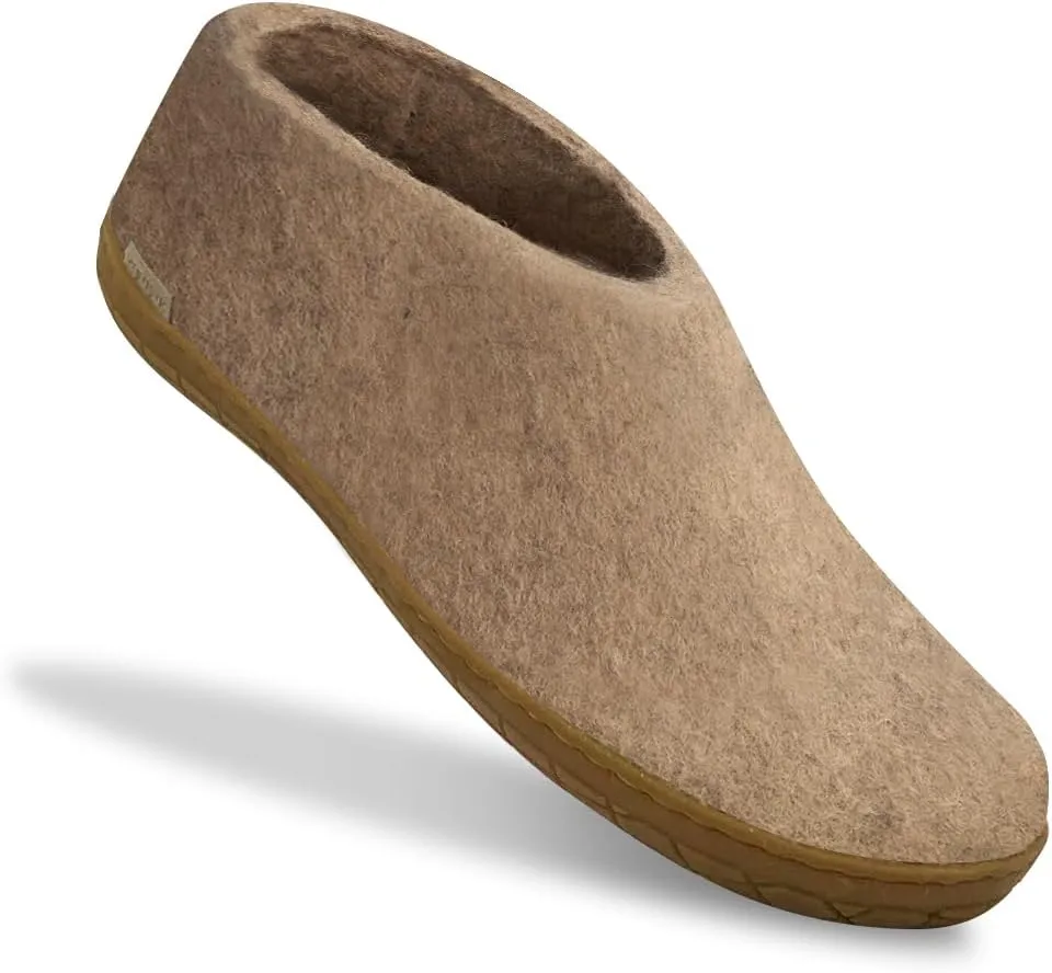 Glerups 100% Gotland Sheep Wool Shoe Slipper with rubber sole - Unisex