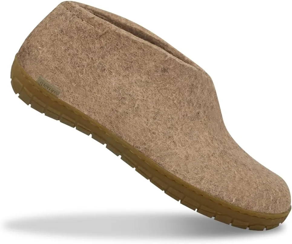Glerups 100% Gotland Sheep Wool Shoe Slipper with rubber sole - Unisex