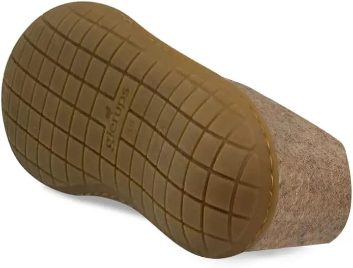 Glerups 100% Gotland Sheep Wool Shoe Slipper with rubber sole - Unisex
