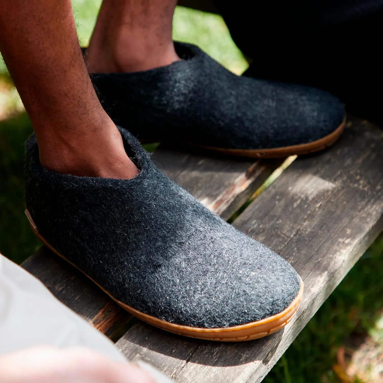 Glerups 100% Gotland Sheep Wool Shoe Slipper with rubber sole - Unisex