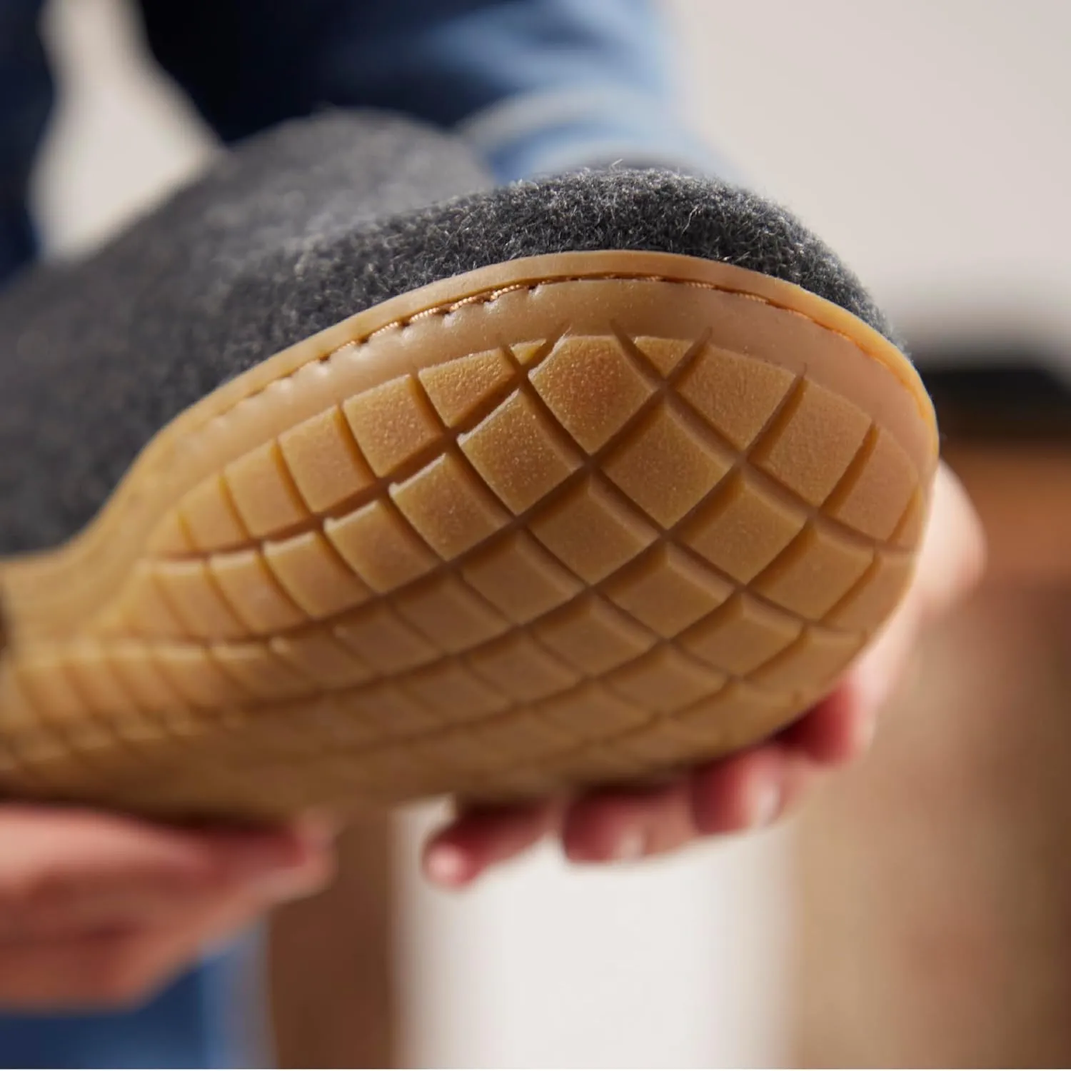 Glerups 100% Gotland Sheep Wool Shoe Slipper with rubber sole - Unisex