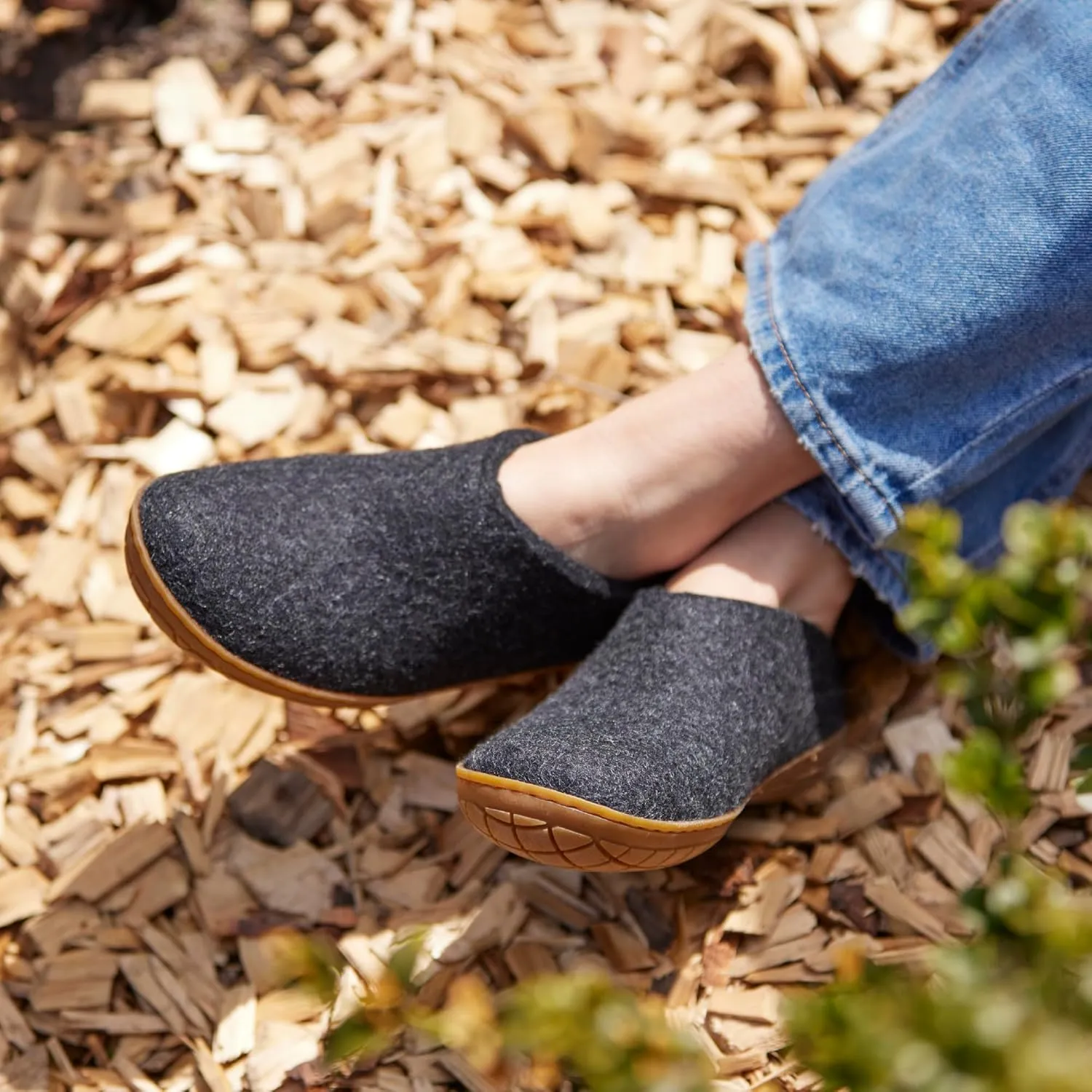 Glerups 100% Gotland Sheep Wool Shoe Slipper with rubber sole - Unisex