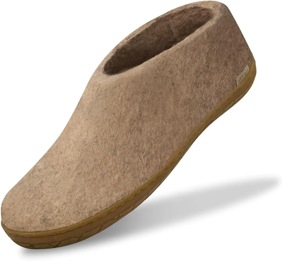 Glerups 100% Gotland Sheep Wool Shoe Slipper with rubber sole - Unisex